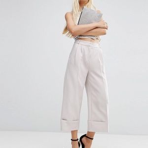 Pre-owned ASOS High Waist Culottes with Deep Turn Up US8